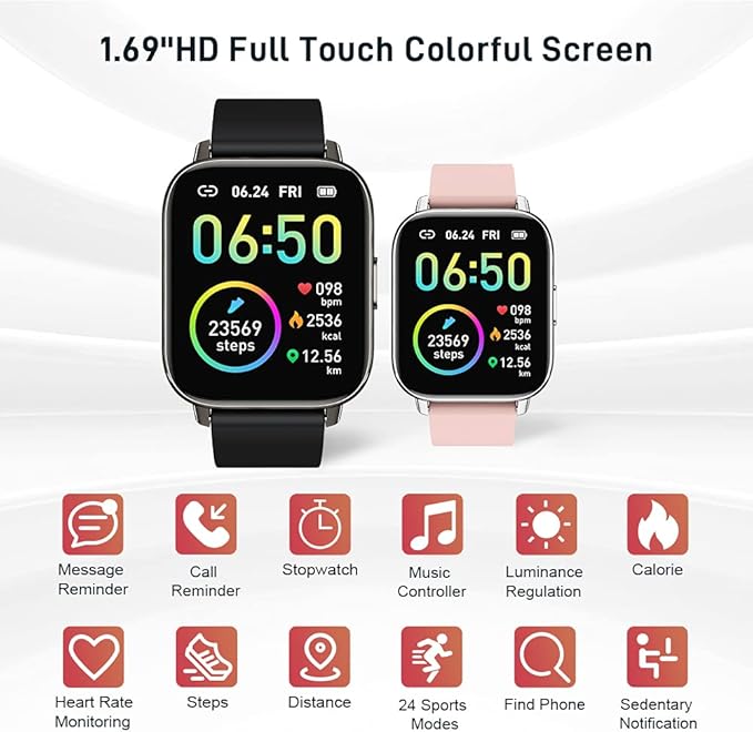 IP68 Waterproof Sports Smartwatch