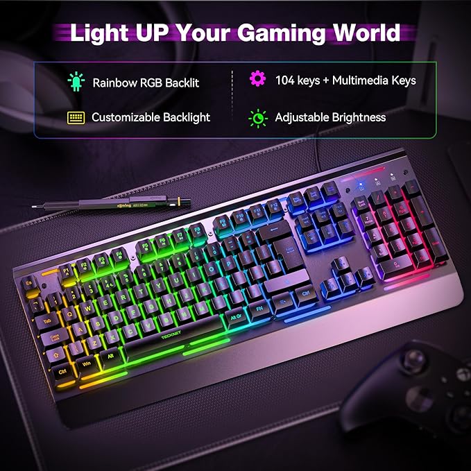 TECKNET RGB Gaming Keyboard