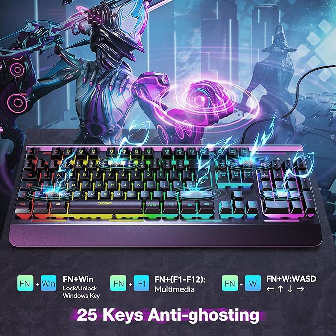 TECKNET RGB Gaming Keyboard