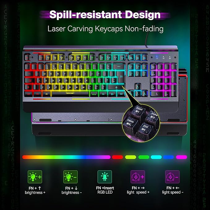 TECKNET RGB Gaming Keyboard
