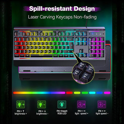 TECKNET RGB Gaming Keyboard