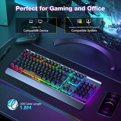 TECKNET RGB Gaming Keyboard