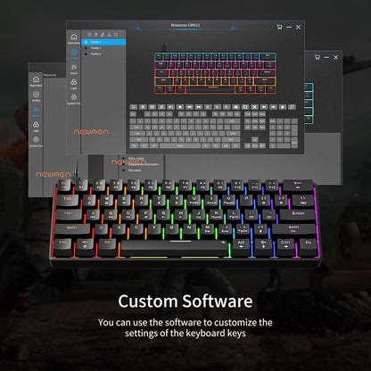 NEWMEN GM611 Gaming Keyboard | 60% Mechanical